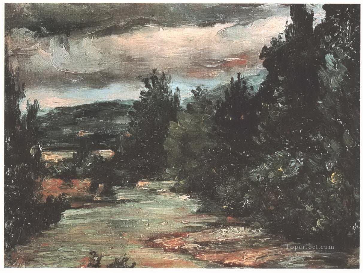 River in the plain Paul Cezanne Oil Paintings